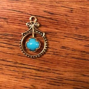 Turquoise and Gold Pendant